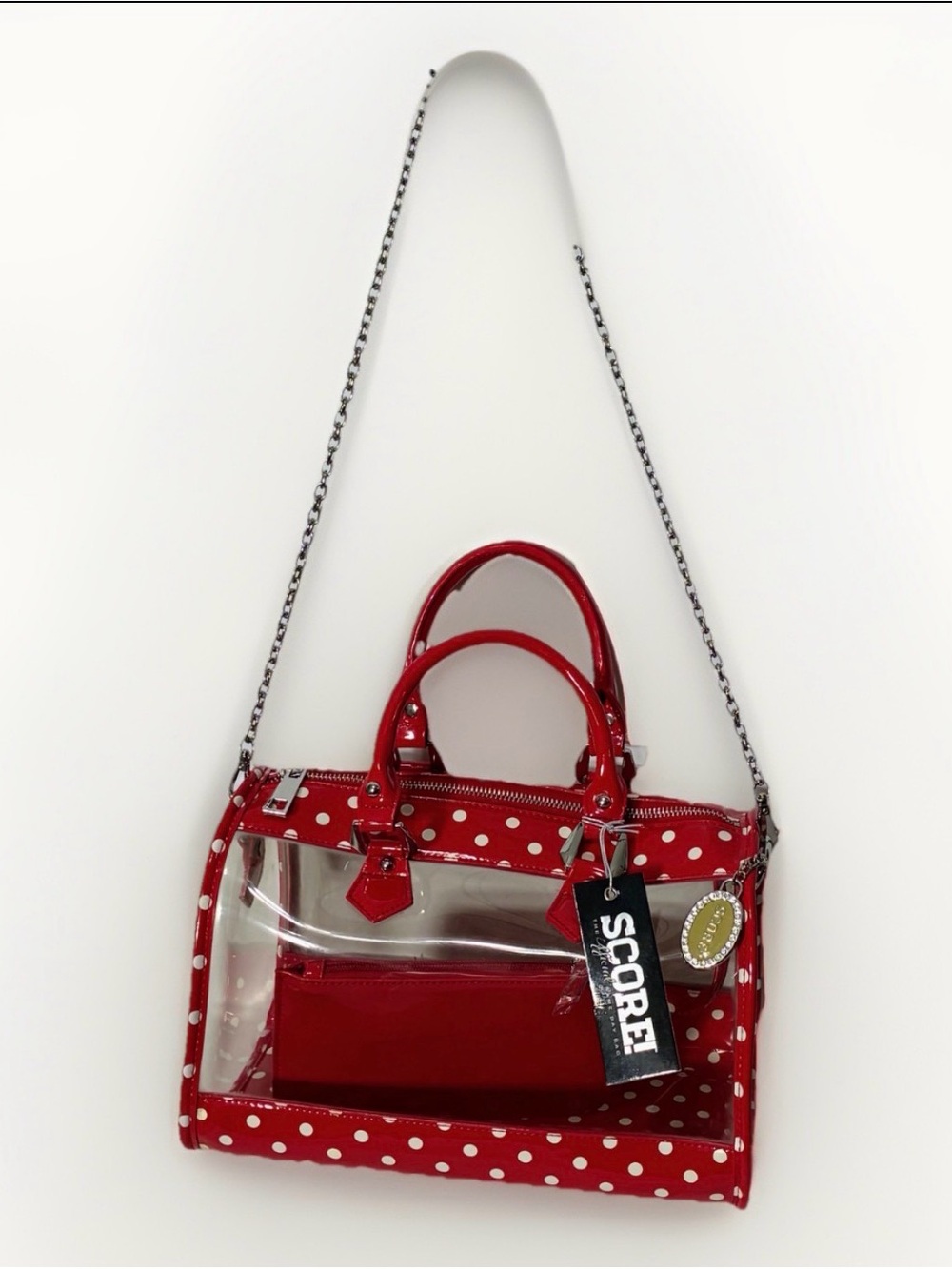Score Clear GameDay orig Tags Dustbag & Charm incl. polkadot NOS Upcycled